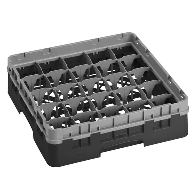 CAMBRO | CAMRACK® - Gläserspülkorb 1/1 - 25 Fächer - mit 1 Extender - 500x500mm - Schwarz