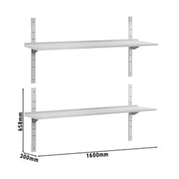 Wandborde ECO - 1600x300mm - mit 2 Etagen