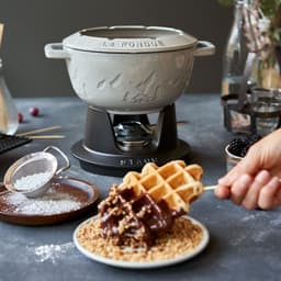 STAUB | SPECIALITIES - Fondue Set - Ø 200mm - Gusseisesn -Weisser Trüffel