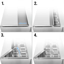 Saladette ECO - 903mm - 2 Glastüren - mit Einlass für 2x GN & 3x GN 1/6 & Edelstahldeckel