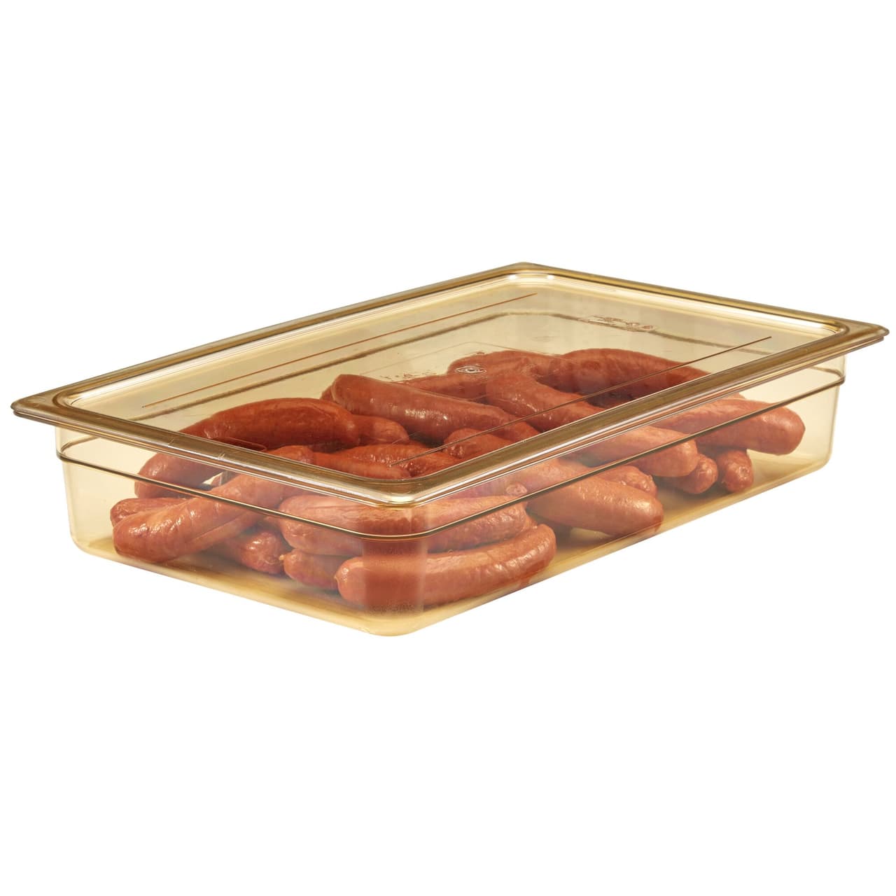 (6 Stück) CAMBRO | H-PAN™ -  Hitzebeständige GN 1/1 Behälter - Bernstein - Tiefe: 100mm