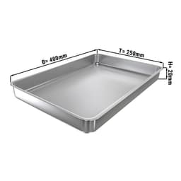 Ausstell-/Auslageblech mit Rand - 40 x 25 x 2 cm