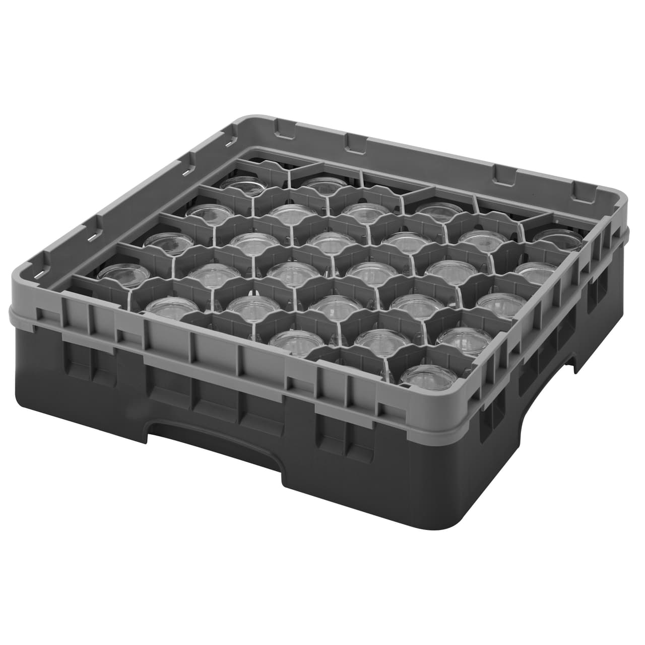 CAMBRO | CAMRACK® - Gläserspülkorb 1/1 - 30 Fächer - mit 1 Extender - 500x500mm - Schwarz