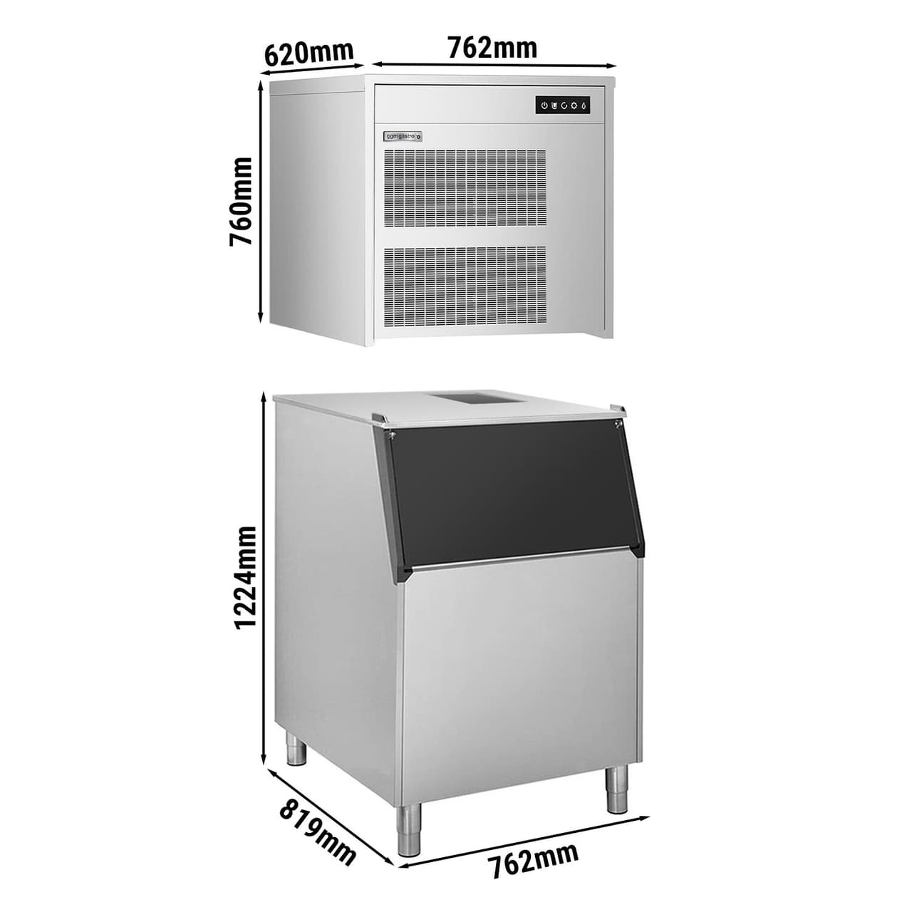 Flockeneisbereiter - 390 kg / 24 h - inkl. Eisvorratsbehälter