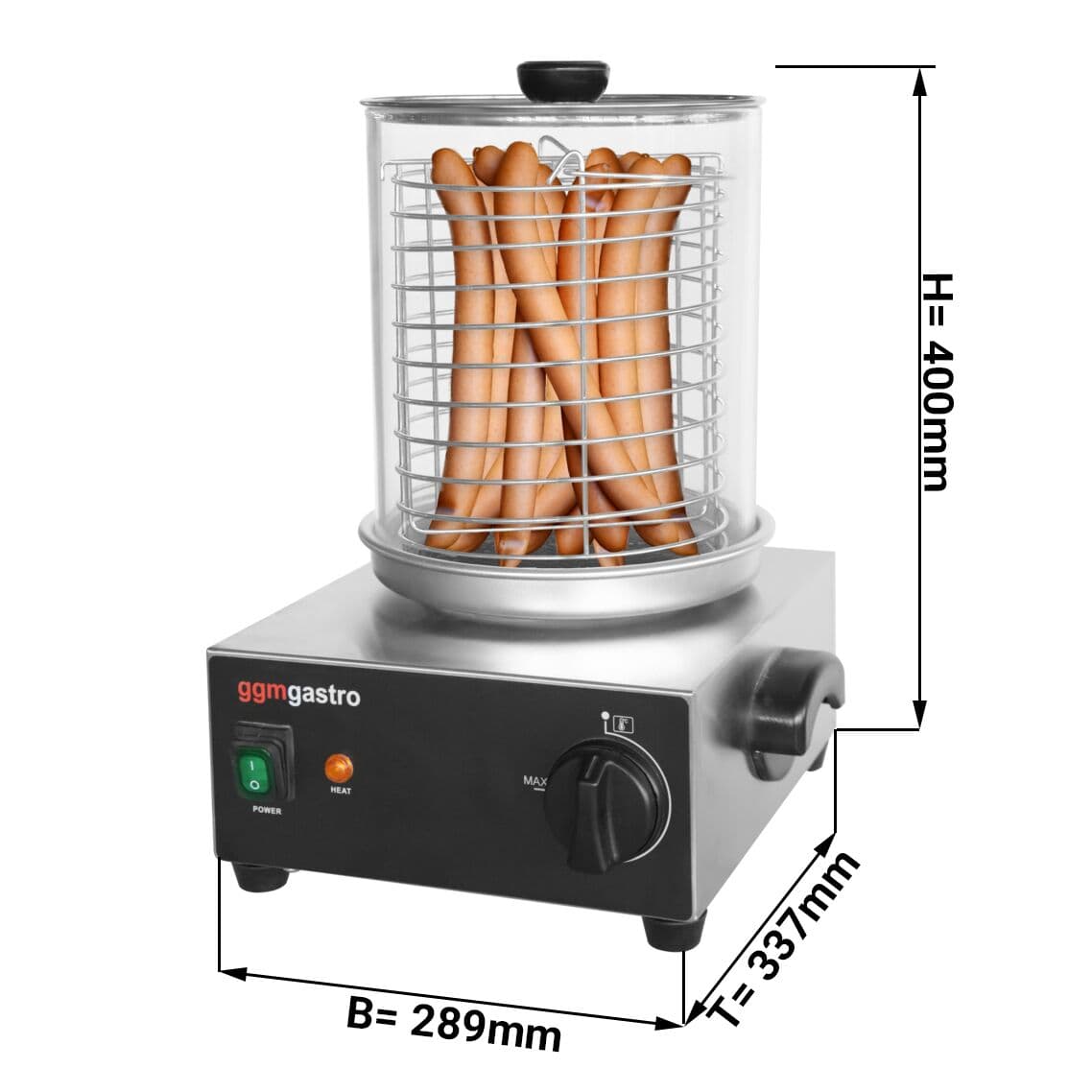 Zubereitungstisch - 1210mm - 1 Tür & 2 Schubladen - für 9x GN 1/6 - inkl. Würstchengrill & -wärmer