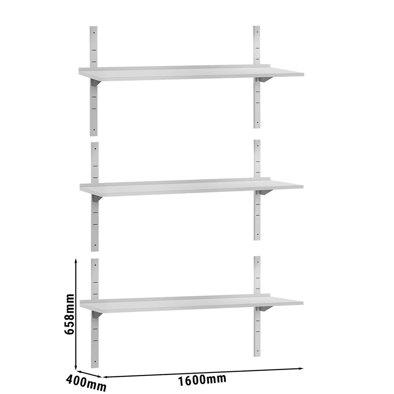 Wandborde ECO - 1600x400mm - mit 3 Etagen