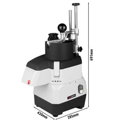 Elektrischer Kompakt-Gemüseschneider  - 735 Watt - inkl. 4 Schneide- /Reibescheiben