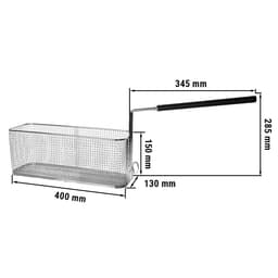 Halbkorb für Elektro Fritteuse - 11 Liter