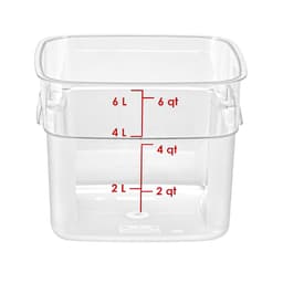 (6 Stück) CAMBRO | CAMWEAR® -  FreshPro Behälter - 5,7 Liter - Transparent