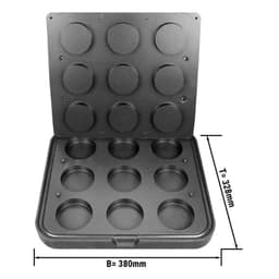 Platten für Tartlet Maschine TMNP - Tartlet-Form: Rund - Ø 80mm