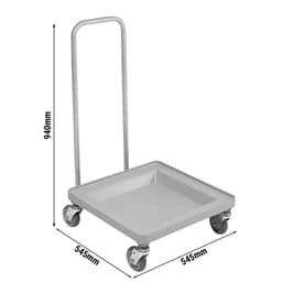 CAMBRO | CAMDOLLY® - Transportwagen - mit Griff - Grau