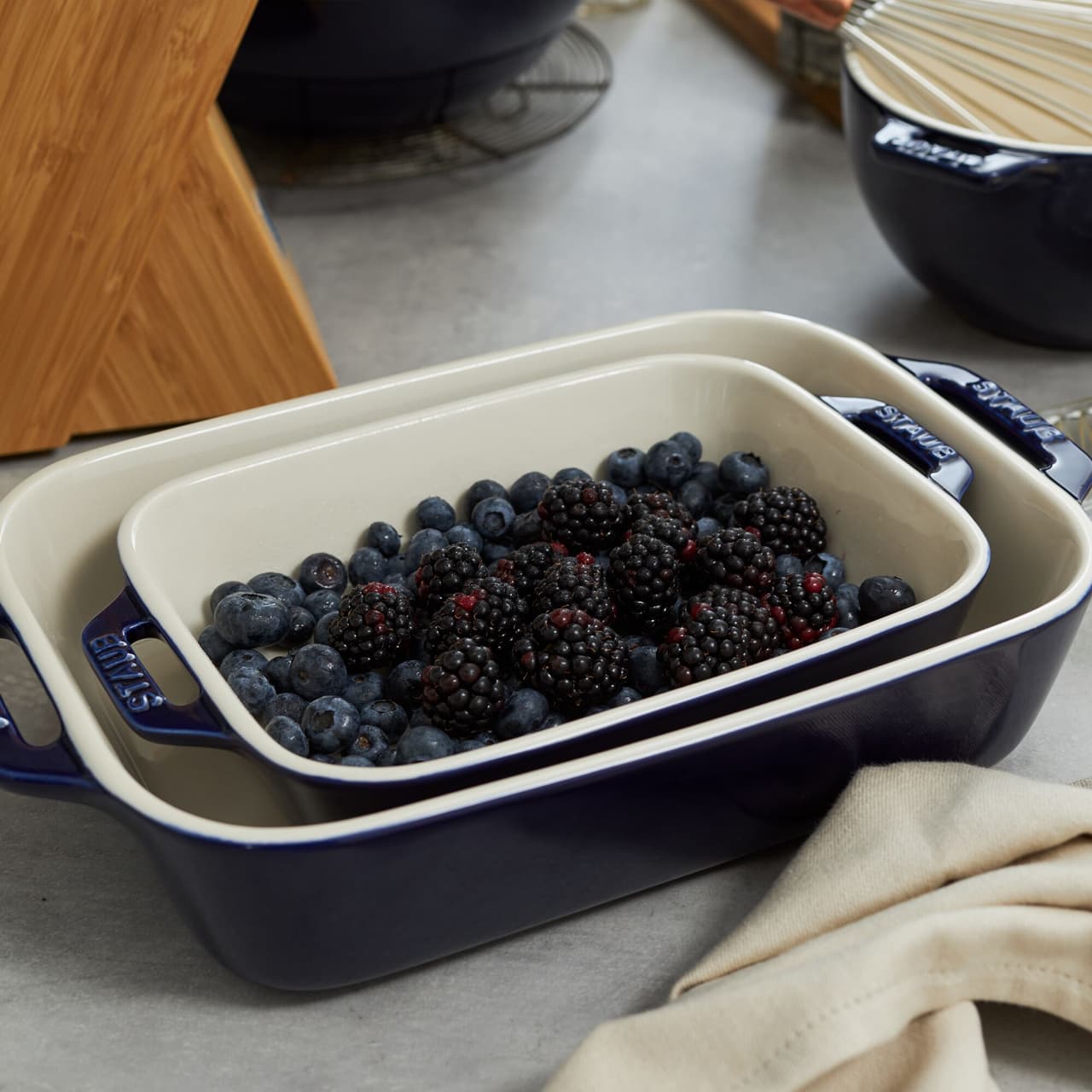 STAUB | CERAMIQUE - Auflaufform - 140x110mm - Keramik - Dunkelblau