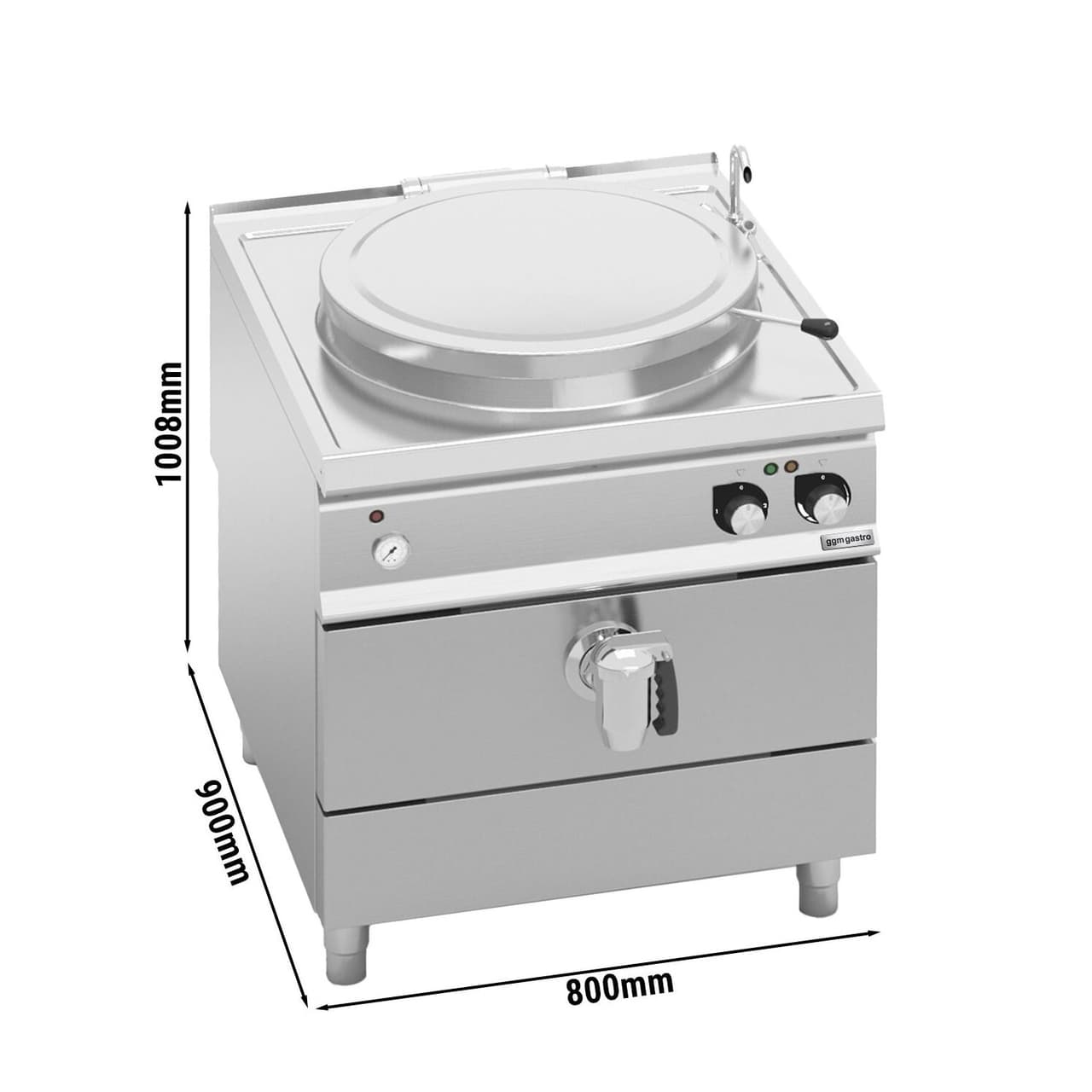 Elektro Kochkessel - 100 Liter - 16 kW - Indirekte Beheizung