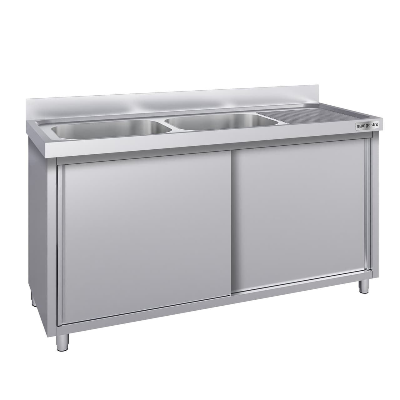 Spülschrank ECO - 1400x600mm - mit 2 Becken links