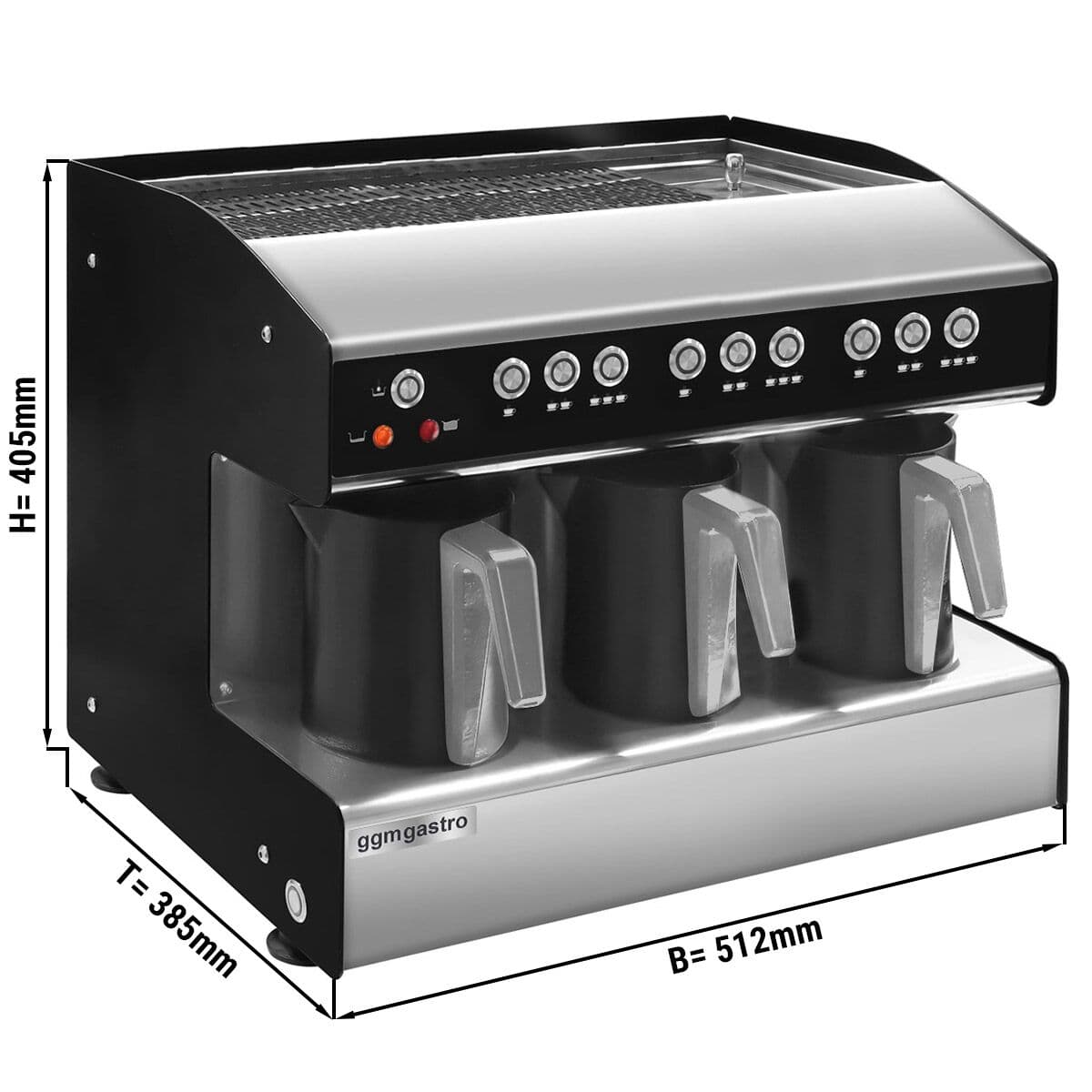 Türkische Kaffee- & Mokka Maschine TRIO - mit Wassertank - 1,8kW