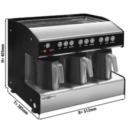 Türkische Kaffee- & Mokka Maschine TRIO - mit Wassertank - 1,8kW