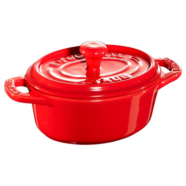 STAUB | CERAMIQUE - Mini Cocotte - Ø 100mm - oval - Keramik - Kirsch-Rot