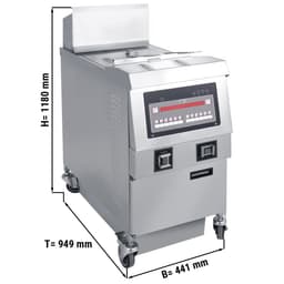 Elektro Fritteuse - 25 Liter - 14,2 kW - mit Ölfiltersystem