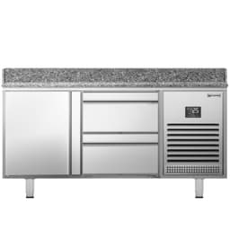 Pizzakühltisch Premium PLUS - 1490x700mm - mit 1 Tür & 2 Schubladen