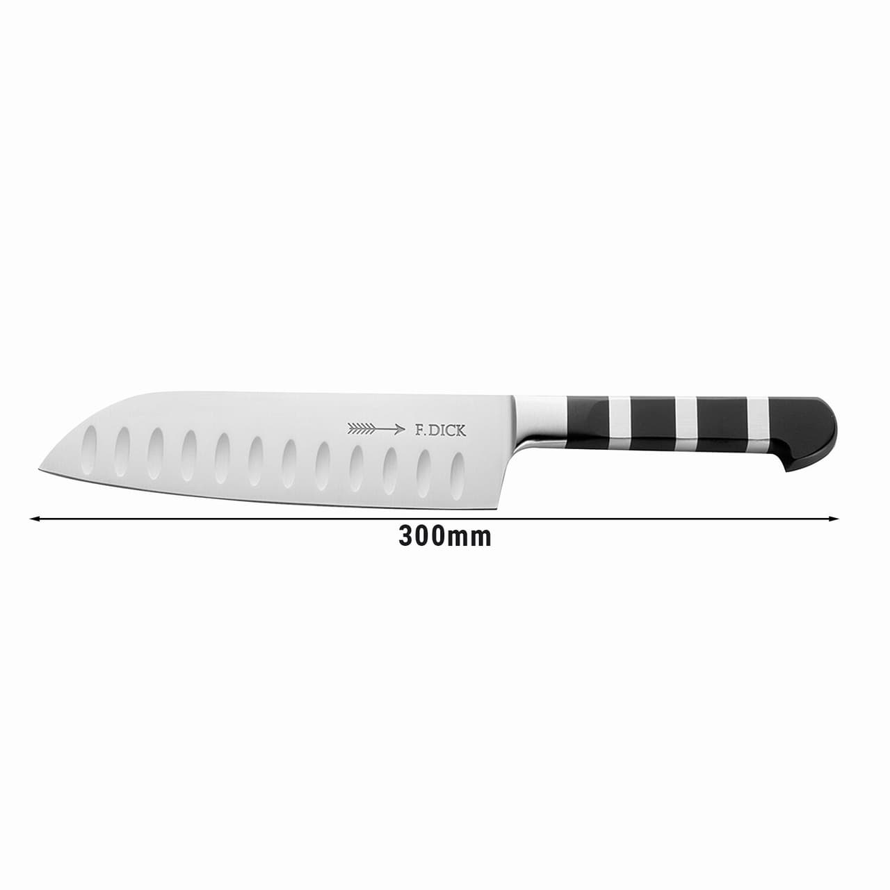 F. DICK | 1905 - Santoku - mit Kullenschliff - Klinge: 180mm