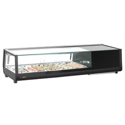 Sushi-Kühlvitrine - 5x 1/3 GN - Schwarz