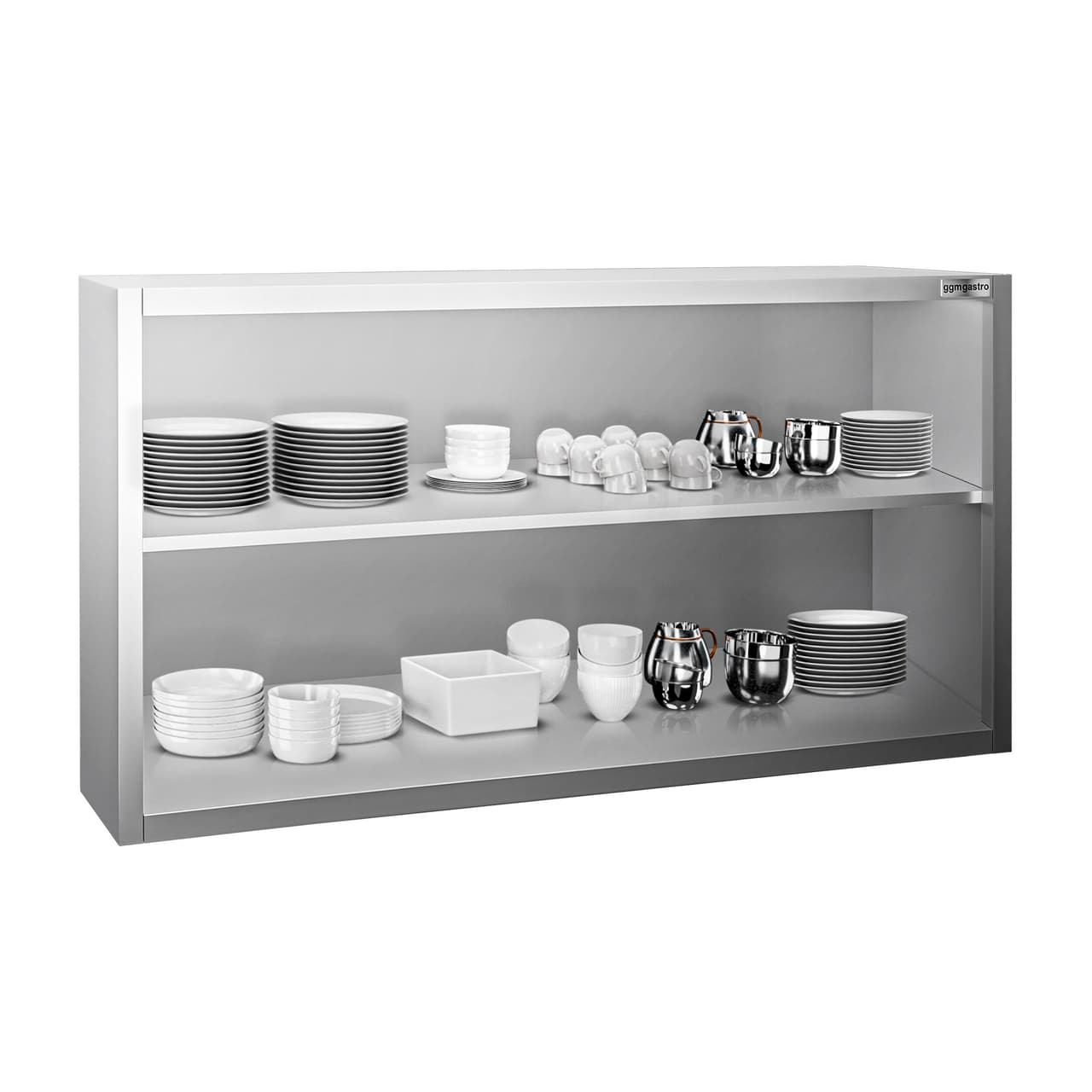 Edelstahl Wandhängeschrank PREMIUM - 1600x400mm - ohne Schiebetür - 800mm hoch