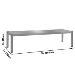 Aufsatzbord ECO - 1600x370mm - mit 1 Etage - Höhe: 415mm