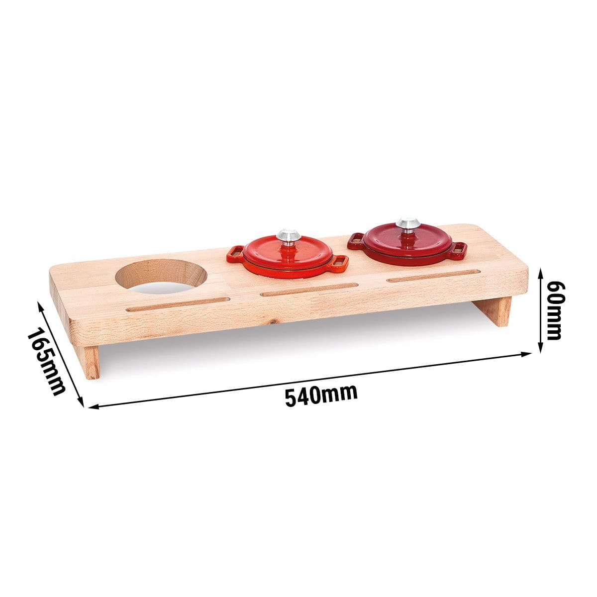 Topfständer aus Holz - Für 3 Töpfe