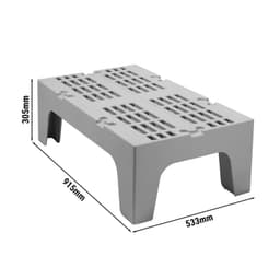 CAMBRO | Serie S - Schwerlast Lageruntersatz - 915mm - mit geschlitzter Oberfläche - Grau gesprenkelt