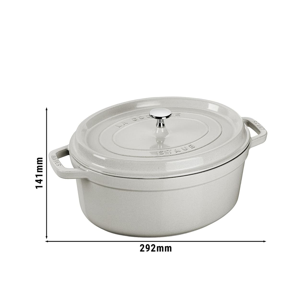 STAUB | LA COCOTTE - Cocotte - oval - 230mm - Gusseisen - Weisser Trüffel