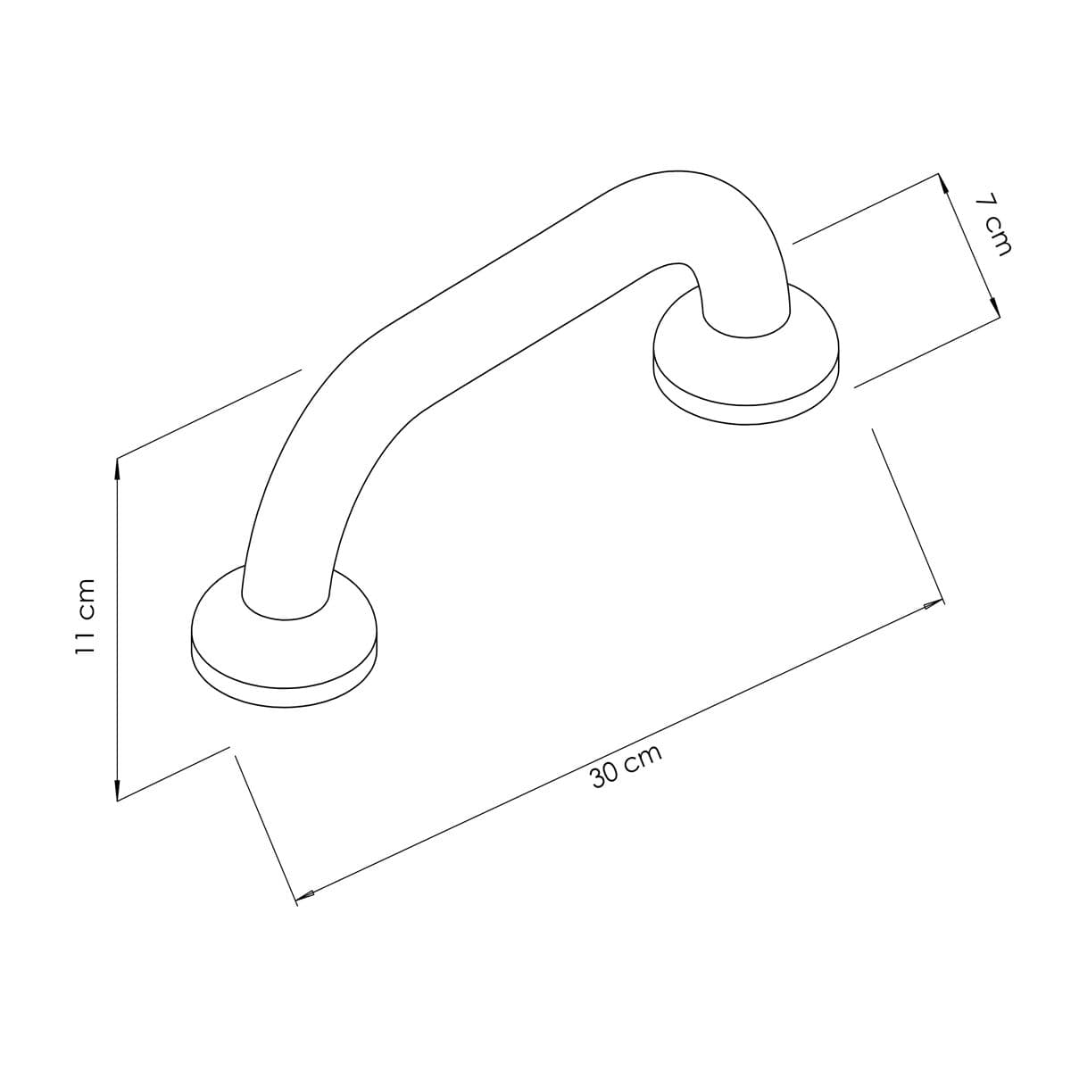 Haltegriff - Edelstahl - Länge: 300mm