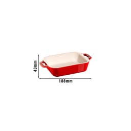 STAUB | CERAMIQUE - Auflaufform - 140x110mm - Keramik - Kirsch-Rot