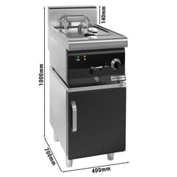 Elektro Fritteuse - 10 Liter - 9 kW - inkl. Unterbau mit 1 Tür