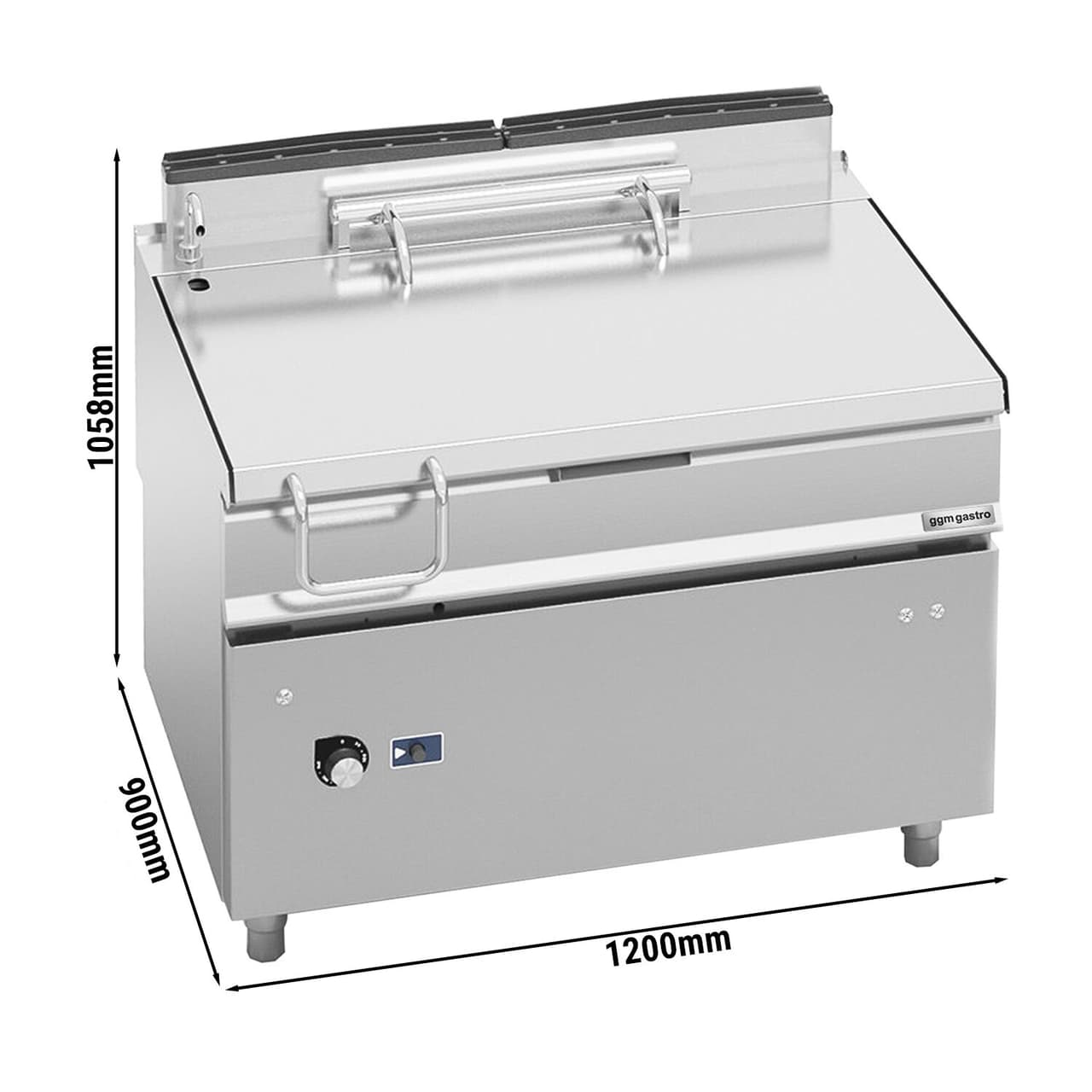 Gas Kippbratpfanne - 120 Liter - 30 kW - mit Motor