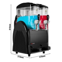 Slush-Maschine - 2x 12 Liter - Schwarz