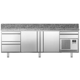 Pizzakühltisch Premium PLUS - 2305x800mm - mit 2 Türen & 2 Schubladen