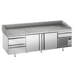 Pizzakühltisch Premium PLUS - 2305x800mm - mit 2 Türen & 2 Schubladen