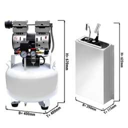 (2 Stück) Portioniererdusche mit integrierter Wasser-Stopp-Automatik und Wasser-Rückfluss-Verhinderer