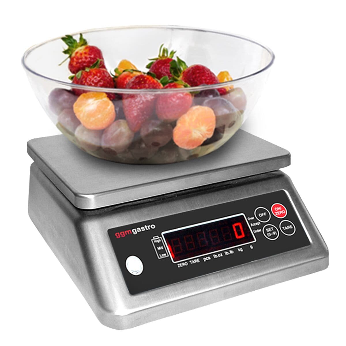 Digitale Küchenwaage bis 6 kg - Teilung: 0,5 Gramm