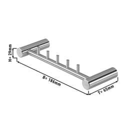 AIR-WOLF | Hakenleiste mit 5 Haken - Edelstahl