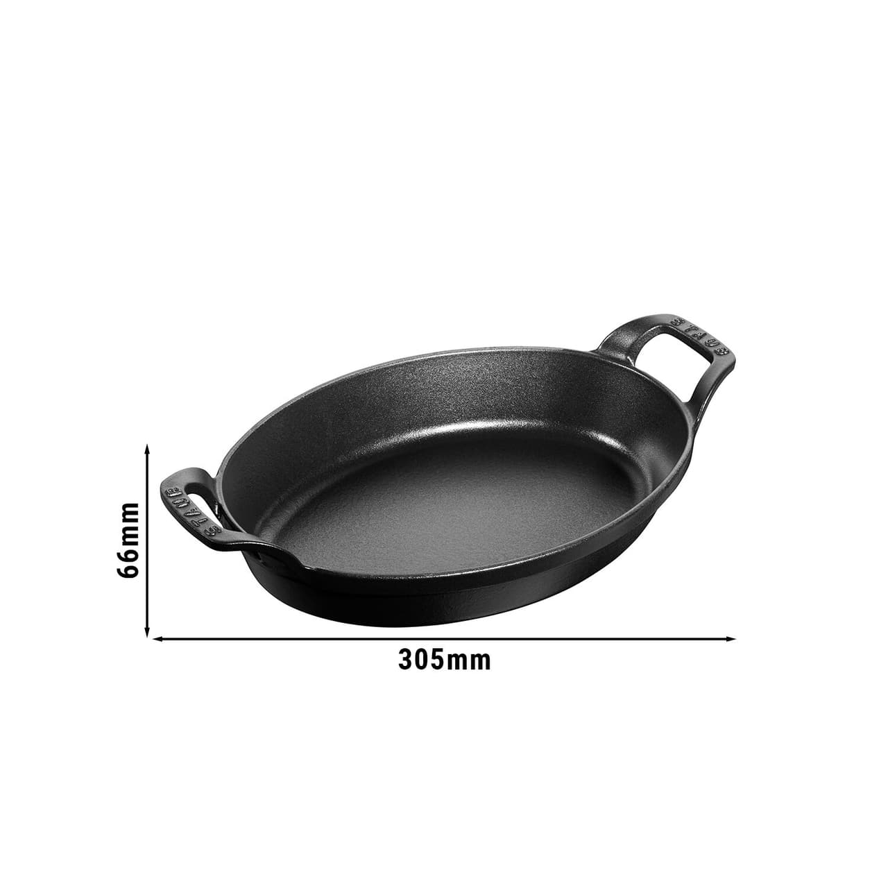 STAUB | SPECIALITIES - Auflaufform - oval - 240mm - Gusseisen - Schwarz