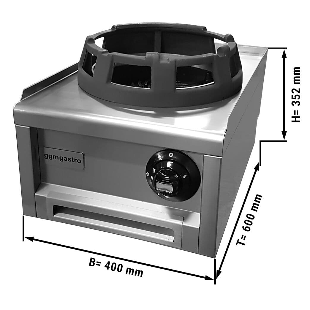 Wok-Gaskocher - 12 kW - 1 Brenner - Ø 285 mm