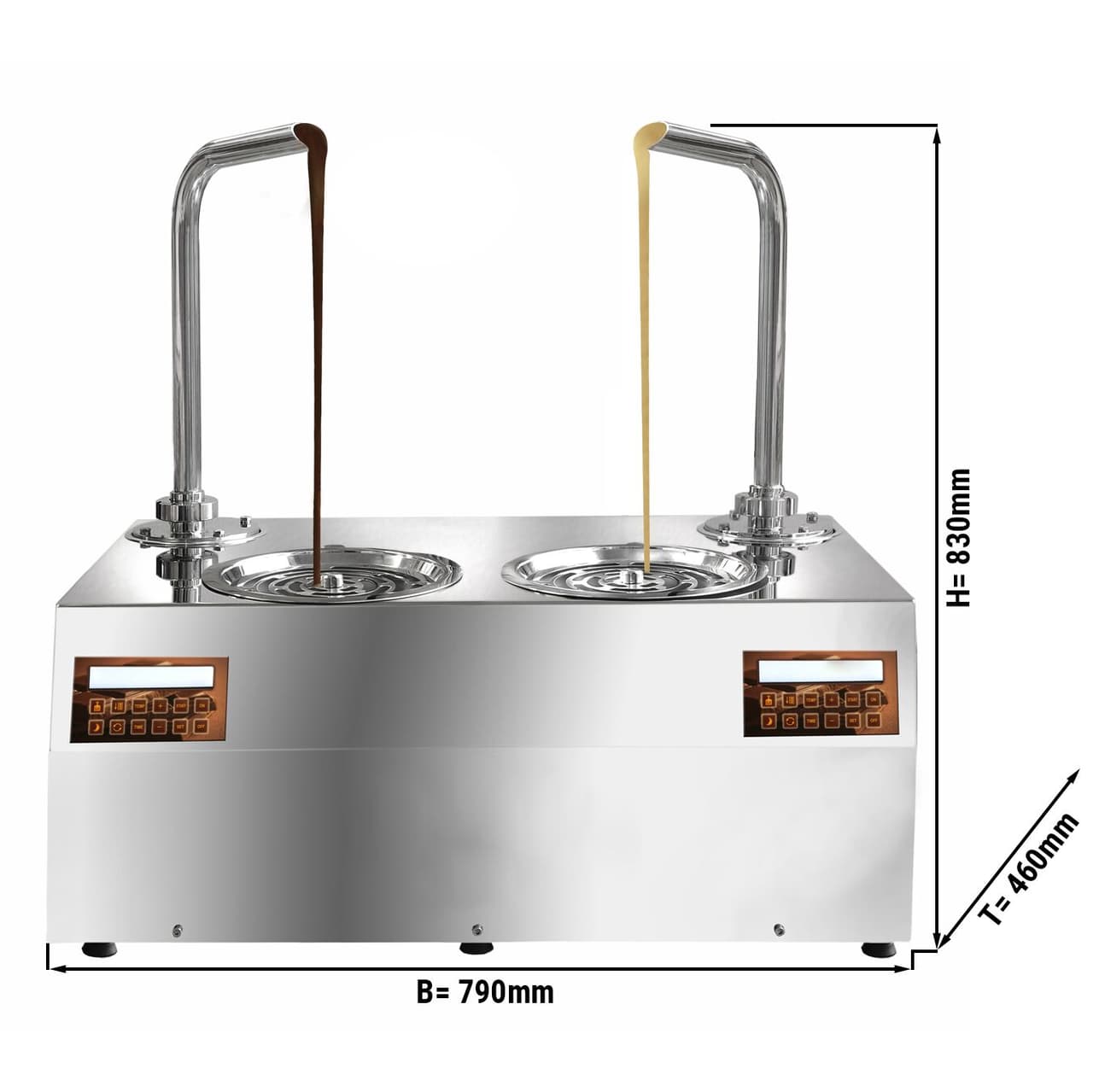 Schokoladen-Dispenser - mit 2 Auslaufhähnen