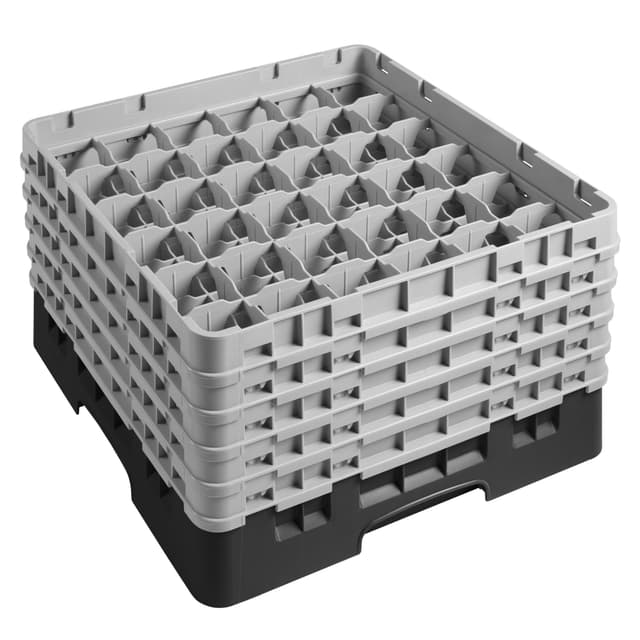 CAMBRO | CAMRACK® - Gläserspülkorb 1/1 - 36 Fächer - mit 5 Extender - 500x500mm - Schwarz