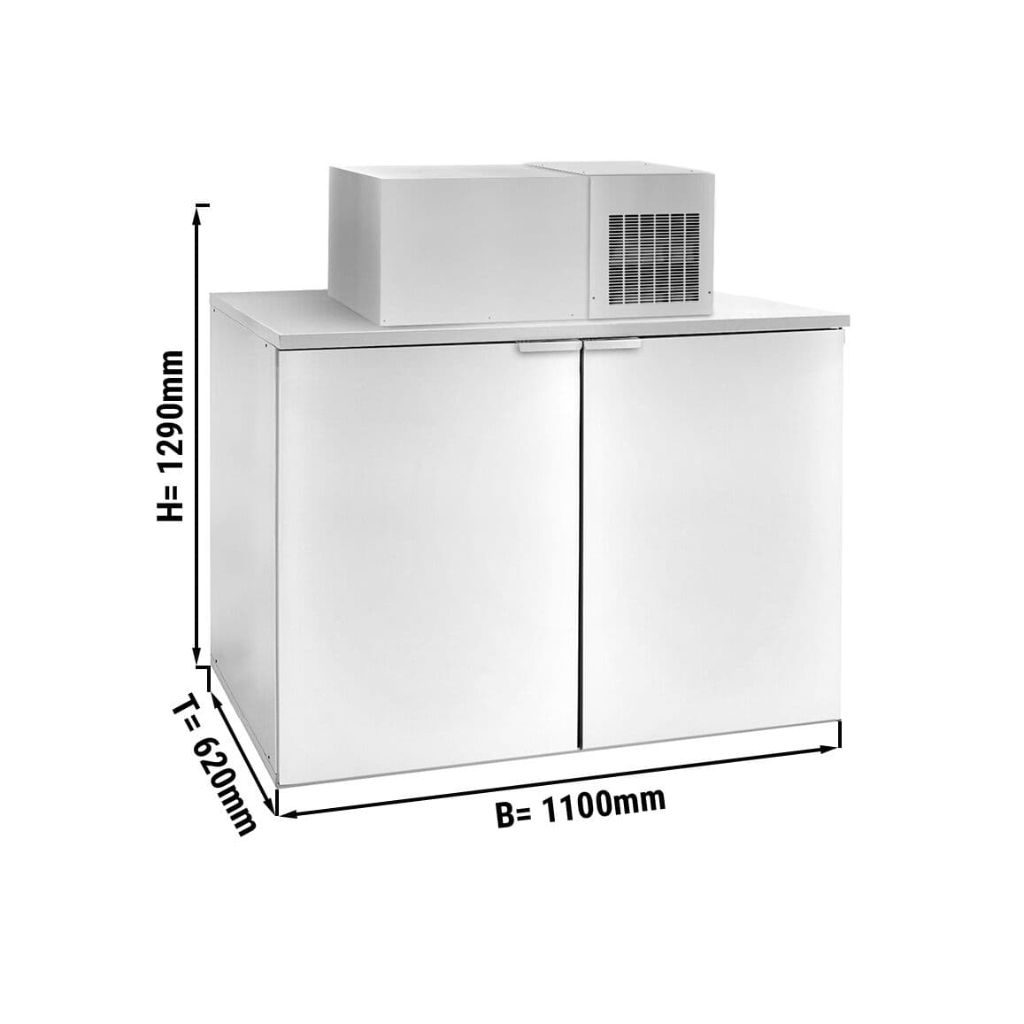 Fasskühler mit Aggregat - 2x50 L Fässer - 1100x620mm