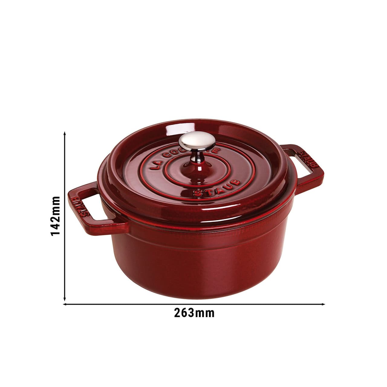 STAUB | LA COCOTTE - Cocotte - Ø 200mm - Gusseisen - Grenadine-Rot