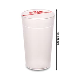 (100 Stück) Polycarbonat Milchglas - 300 ml