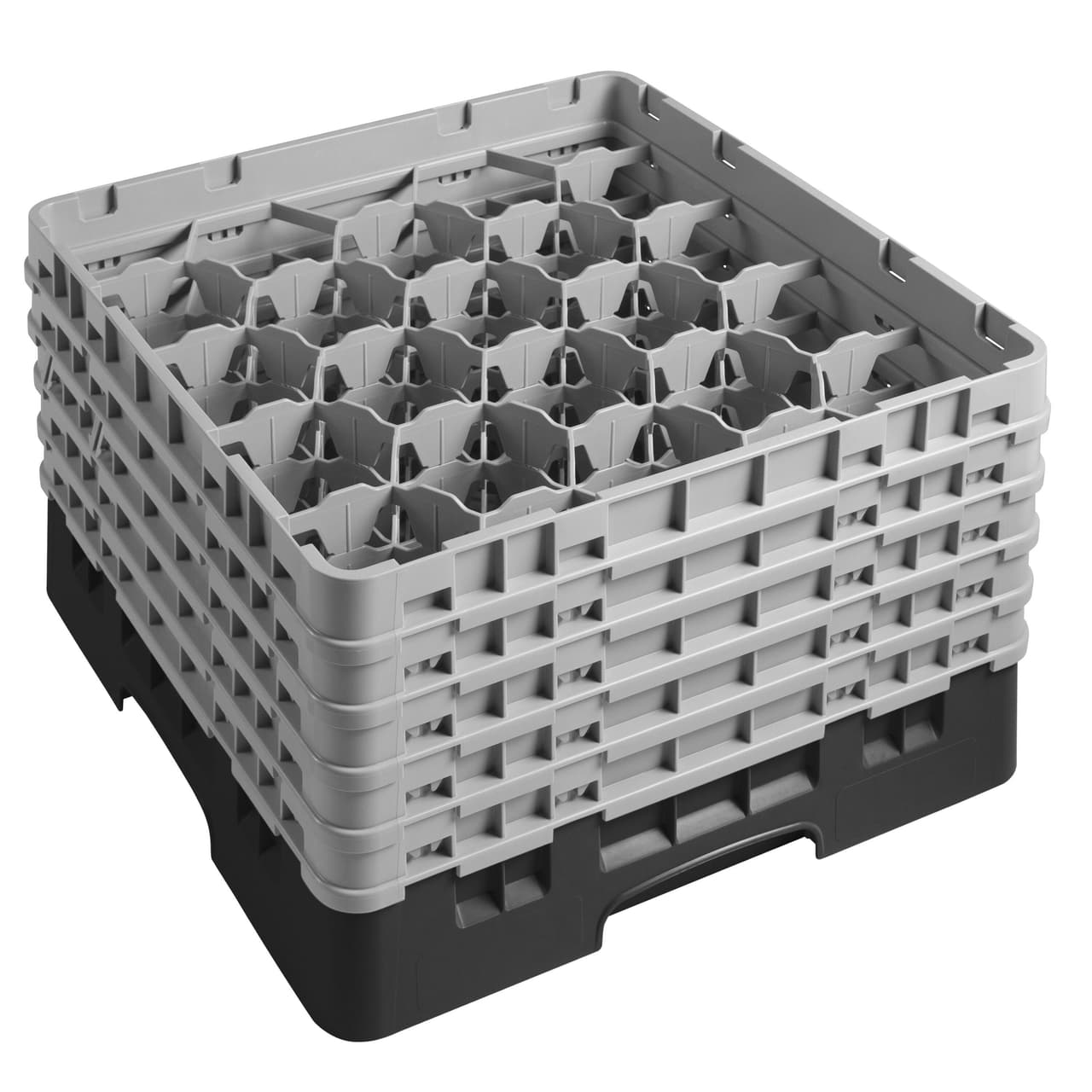 CAMBRO | CAMRACK® - Gläserspülkorb 1/1 - 20 Fächer - mit 5 Extender - 500x500mm - Schwarz