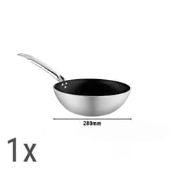 (3 Stück) Wok Pfannen-Set - 3-teilig aus Aluminium