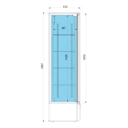 Getränkekühlschrank - 280 Liter - 1 Glastür & LED Beleuchtung